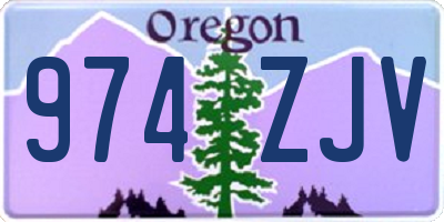 OR license plate 974ZJV