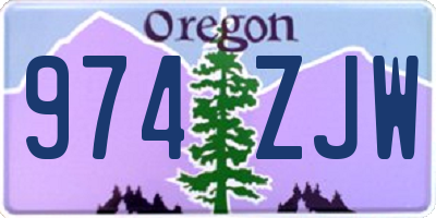 OR license plate 974ZJW