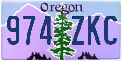 OR license plate 974ZKC
