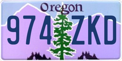 OR license plate 974ZKD
