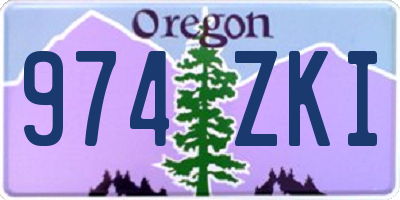 OR license plate 974ZKI