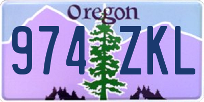 OR license plate 974ZKL