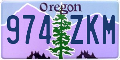OR license plate 974ZKM
