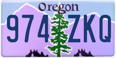 OR license plate 974ZKQ