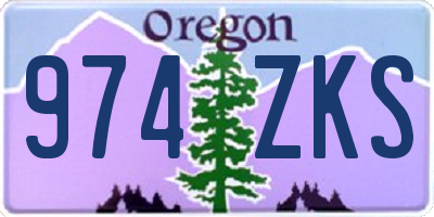 OR license plate 974ZKS