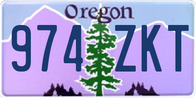 OR license plate 974ZKT