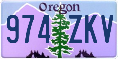 OR license plate 974ZKV