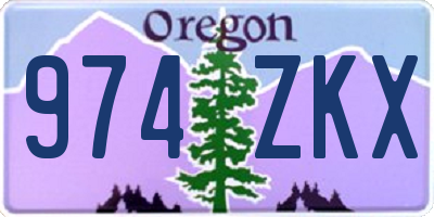 OR license plate 974ZKX