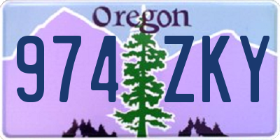 OR license plate 974ZKY