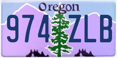 OR license plate 974ZLB
