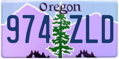 OR license plate 974ZLD