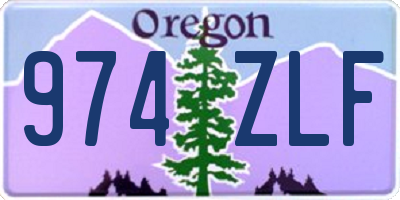 OR license plate 974ZLF