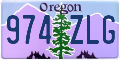 OR license plate 974ZLG