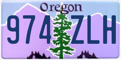 OR license plate 974ZLH
