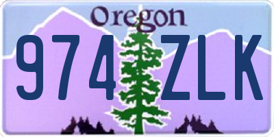 OR license plate 974ZLK