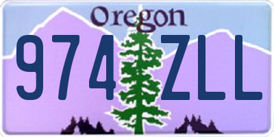 OR license plate 974ZLL
