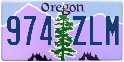 OR license plate 974ZLM