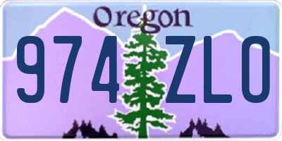 OR license plate 974ZLO