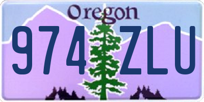 OR license plate 974ZLU