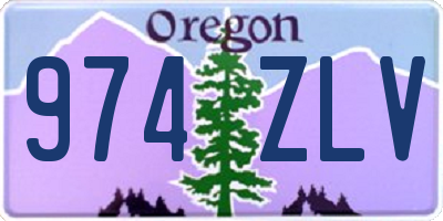 OR license plate 974ZLV