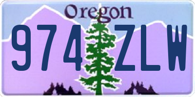 OR license plate 974ZLW