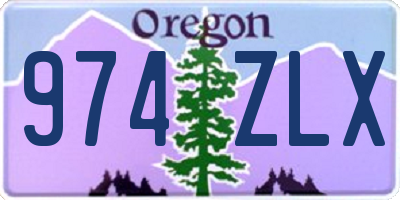 OR license plate 974ZLX
