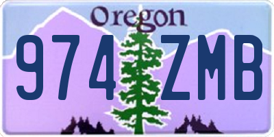 OR license plate 974ZMB