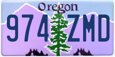 OR license plate 974ZMD