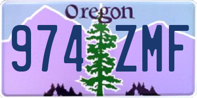 OR license plate 974ZMF