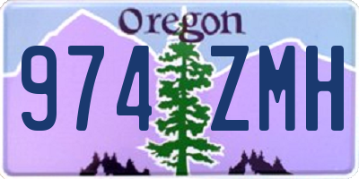 OR license plate 974ZMH