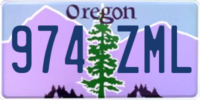 OR license plate 974ZML