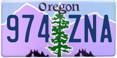 OR license plate 974ZNA