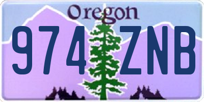 OR license plate 974ZNB