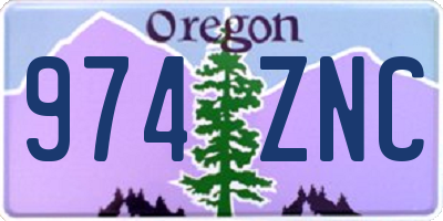 OR license plate 974ZNC