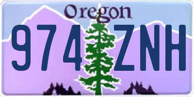 OR license plate 974ZNH