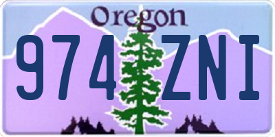 OR license plate 974ZNI