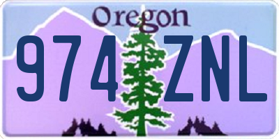 OR license plate 974ZNL