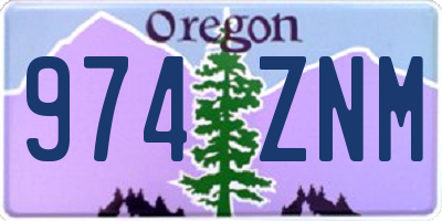 OR license plate 974ZNM