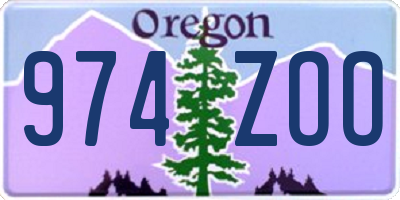 OR license plate 974ZOO