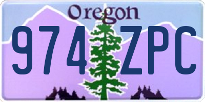 OR license plate 974ZPC