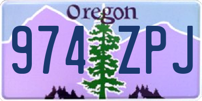 OR license plate 974ZPJ