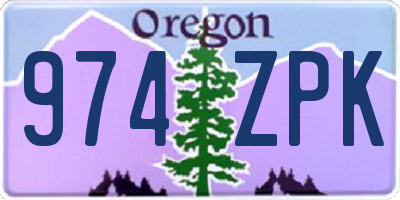 OR license plate 974ZPK
