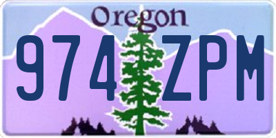 OR license plate 974ZPM