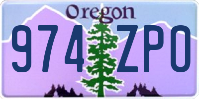 OR license plate 974ZPO