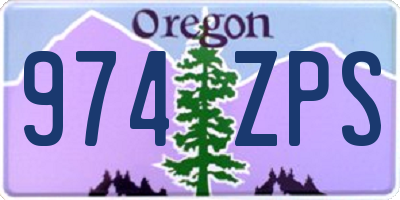 OR license plate 974ZPS