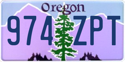OR license plate 974ZPT