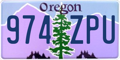 OR license plate 974ZPU