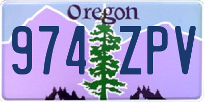 OR license plate 974ZPV