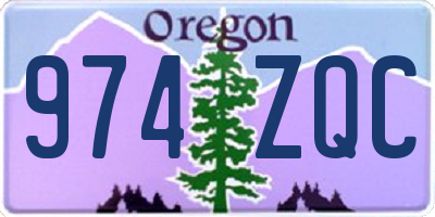 OR license plate 974ZQC