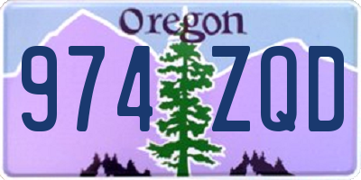 OR license plate 974ZQD
